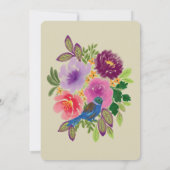 Invitation Les oiseaux en fleurs Mariage (Dos)