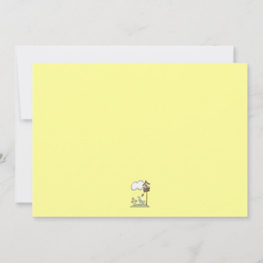 Invitation Les oiseaux et les oiseaux (Dos)