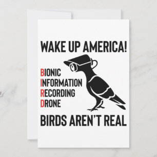 Invitation Les Oiseaux Ne Sont Pas Réels - S'Il Vole, Il Espè