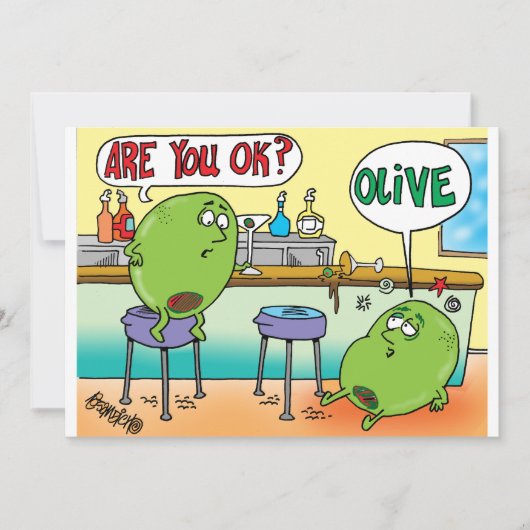 INVITATION LES OLIVES DE MARTINI DANS UN BAR (Devant)