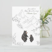 Invitation Les ours mignons et le Baby shower des bois de mon (Debout devant)