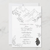 Invitation Les ours mignons et le Baby shower des bois de mon (Dos)