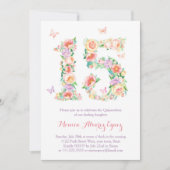 Invitation Les papillons Invitaciones Quinceañera con maripos (Devant)