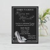 Invitation Les parties scintillantes argentées chaussent la (Debout devant)