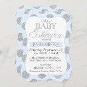 Invitation Les parties scintillantes argentées pointillent la (Devant / Derrière)