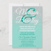 Invitation Les parties scintillantes blanches fascinantes (Devant)