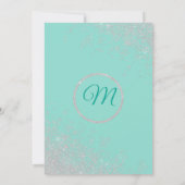 Invitation Les parties scintillantes blanches fascinantes (Dos)