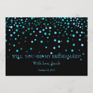 Invitation Les parties scintillantes bleues vous serez mon