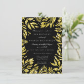 Invitation Les parties scintillantes d'or poussent des (Debout devant)