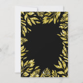 Invitation Les parties scintillantes d'or poussent des (Dos)