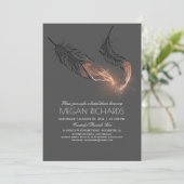 Invitation Les parties scintillantes roses d'or font varier (Debout devant)