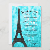 Invitation Les parties scintillantes turquoises de Paris (Devant)