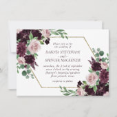 Invitation Les passions de Moody | Cadre de Rose de vin viole (Devant)