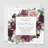 Invitation Les passions de Moody | Vin violet Dramatique Rose (Devant)