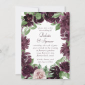 Invitation Les passions de Moody | Vin violet Dramatique Rose (Devant)