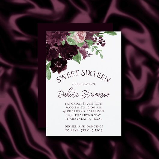 Invitation Les passions de Moody | Vin violet spectaculaire A