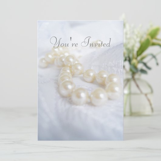 Invitation Les perles de la mère (Debout devant)