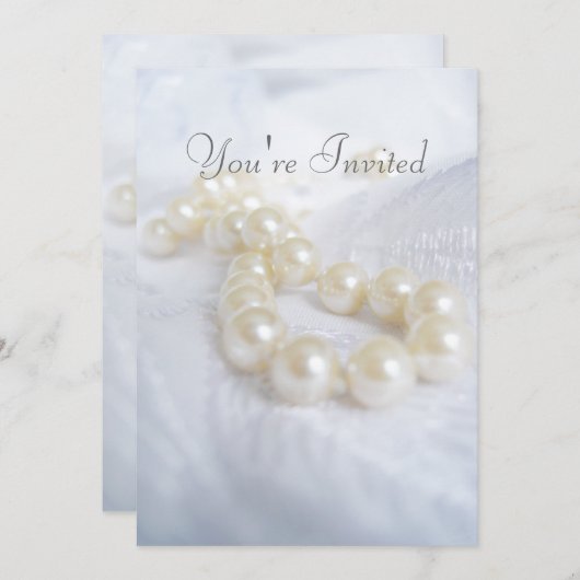 Invitation Les perles de la mère (Devant / Derrière)