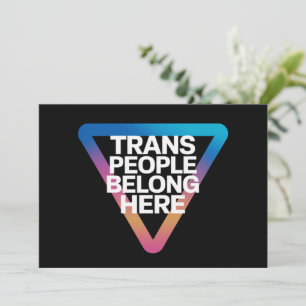Invitation Les personnes trans appartiennent à la fierté des 