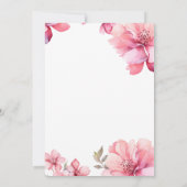 Invitation Les pétales et la Fête des mariées florale de Pros (Dos)