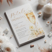 Invitation Les pétales et la Fête des mariées florale de Pros