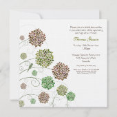 Invitation Les pignons nuptiales de vert de douche ont (Dos)