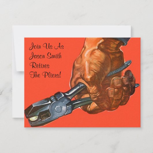 Invitation Les pinces masculines de main retirent (Devant)