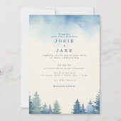 Invitation Les pins bleus d'hiver (Devant)