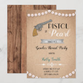 Invitation Les pistolets ou le genre perlé révèlent l'invitat (Devant / Derrière)