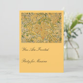 Invitation Les pivoines de Mucha (Debout devant)