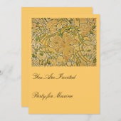 Invitation Les pivoines de Mucha (Devant / Derrière)