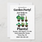 Invitation Les plantes Nous Aident Juste À Développer Les Pla (Devant)