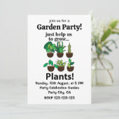 Invitation Les plantes Nous Aident Juste À Développer Les Pla (Debout devant)