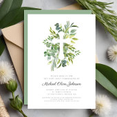 Invitation Les plantes vertes traversent la première communio