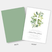 Invitation Les plantes vertes traversent la première communio