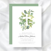 Invitation Les plantes vertes traversent la première communio