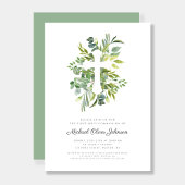 Invitation Les plantes vertes traversent la première communio