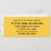 Invitation Les plots réflectorisés effrayants de Halloween (Dos)