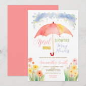 Invitation Les Pluies d'Avril Amènent des Fleurs de Mai Parap (Devant / Derrière)