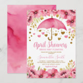 Invitation Les Pluies d'Avril Amènent des Fleurs de Mai Parap (Devant / Derrière)