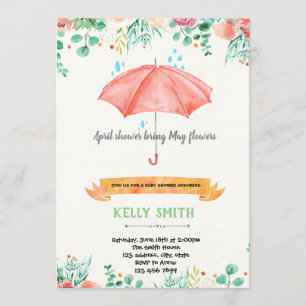 Invitation Les pluies d'avril apportent des fleurs de mai inv