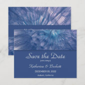 Invitation Les plumes élégantes sauvegardent la date (Devant / Derrière)