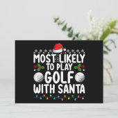 Invitation Les Plus Probables De Jouer Au Golf Avec Père Noël (Debout devant)