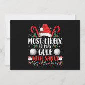 Invitation Les Plus Probables De Jouer Au Golf Avec Père Noël (Devant)