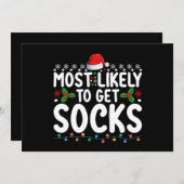 Invitation Les Plus Probables Pour Obtenir Chaussettes Noël F (Devant / Derrière)