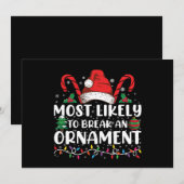 Invitation Les Plus Susceptibles De Casser Une Famille De Noë (Devant / Derrière)