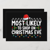 Invitation Les Plus Susceptibles De Faire Du Shop Le Soir De  (Devant / Derrière)