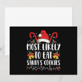 Invitation Les Plus Susceptibles De Manger Père Noël Cookies  (Devant / Derrière)
