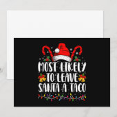 Invitation Les Plus Susceptibles De Quitter Père Noël Un Noël (Devant / Derrière)