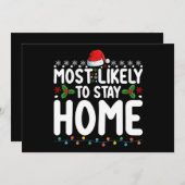 Invitation Les Plus Susceptibles De Rester À La Maison Noël F (Devant / Derrière)